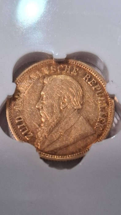 1895 ZAR Gold Half Pound XF 45 SANGS