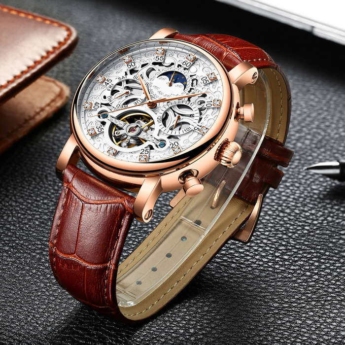 Kinyued Automatic Wound Mechanical Dress Watch