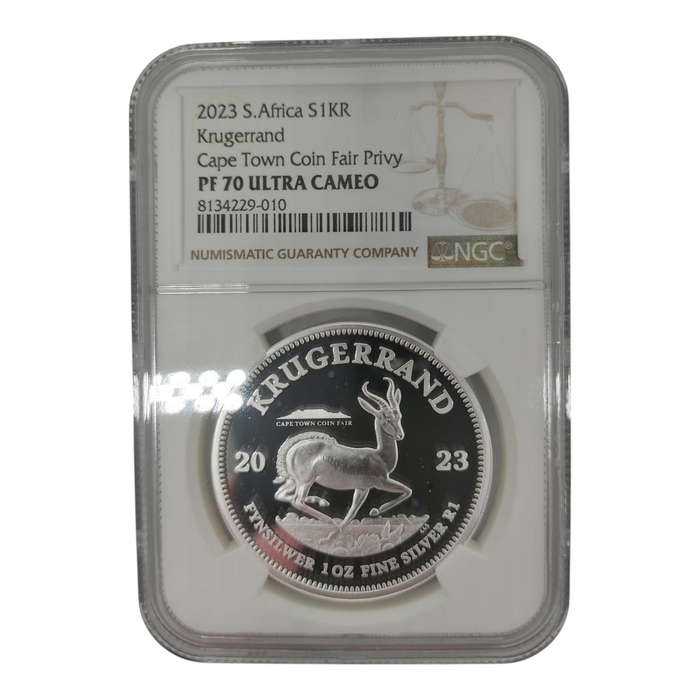 2023 Cape Town Privy Silver PF70 1Oz Krugerrand