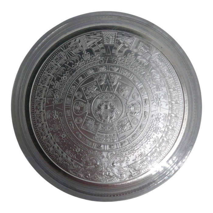 One Ounce Silver Aztec Calendar Round (Includes Capsule)