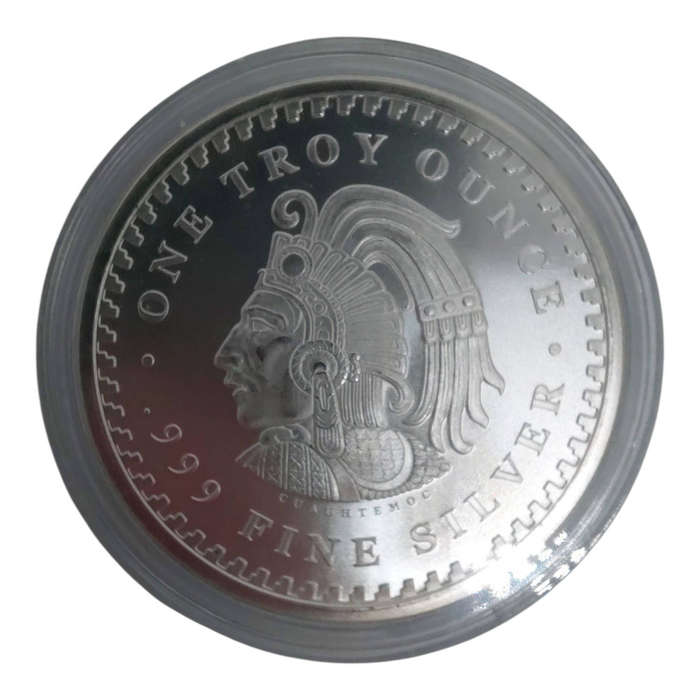 One Ounce Silver Aztec Calendar Round (Includes Capsule)