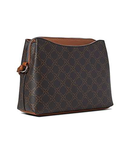 Nine West Calandra Cross Body, Brown, Logo