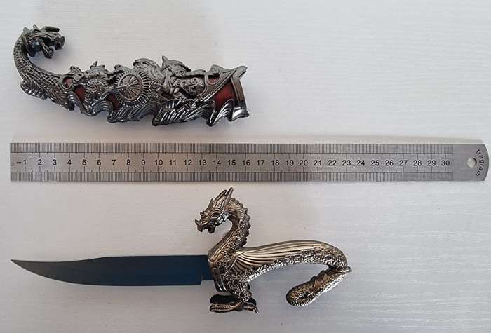 Fantasy Dragon Dagger with Scabbard