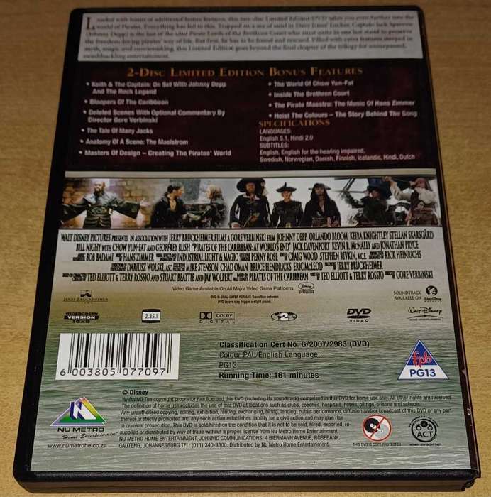 Pirates Of The Caribbean - At Worlds End (DVD)