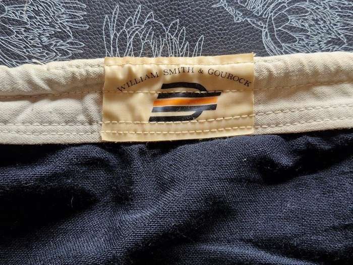 Zimbabwe Rhodesian flag. Rope and toggle intact. Maker William Smith and Gourock. 45 Cm x 100 Cm