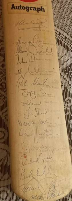 Officially Pen Signed Full Size County Cricket Bat by Early 90s Proteas