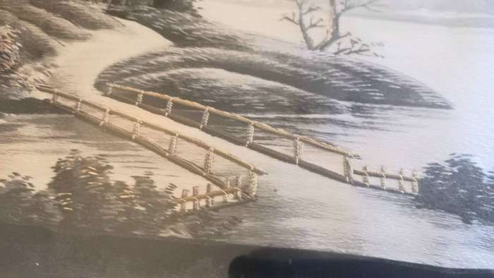 Beautiful Framed with Glass Silk Embroidered Chinese Painting
