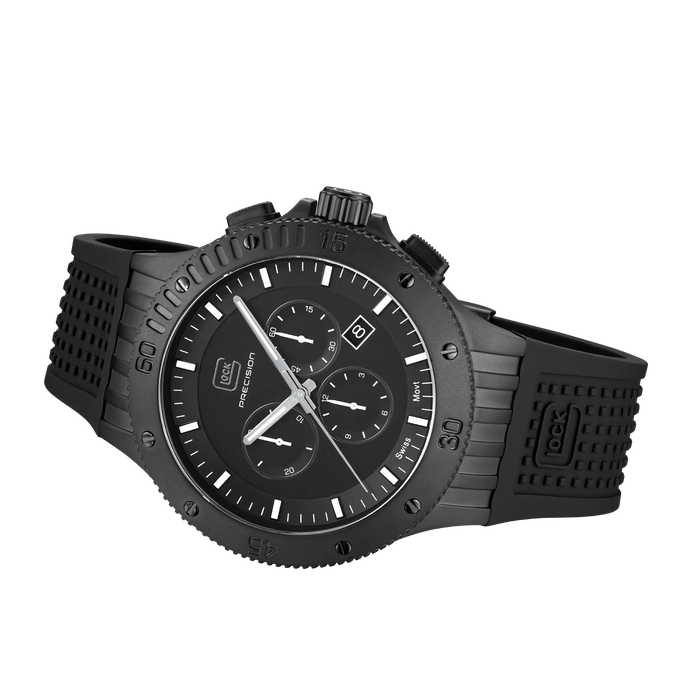 Men's Glock Watch With Black Strap, Black Face And Black Case GW-42-2-24