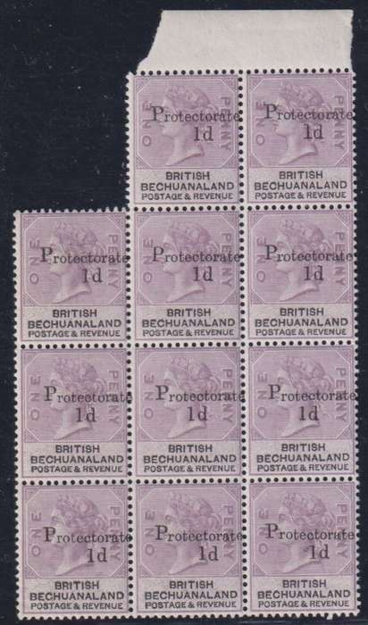 BECHUANALAND 1888 1d RARE IRREGULAR BLOCK OF 11 UNMOUNTED MINT