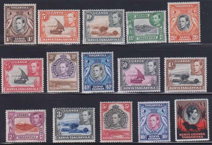 KUT KGV1 VALUES TO £1 LIGHTLY HINGED MINT