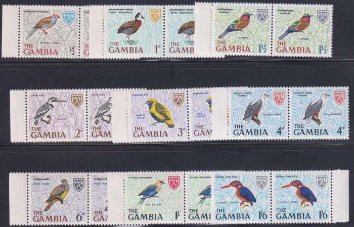 GAMBIA 1966 BIRDS UNMOUNTED MINT PAIRS & PITCAIRN 1964 BIRDS UM