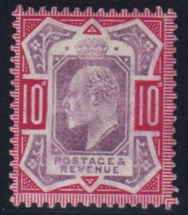 GREAT BRITAIN 1906 KEV11 10d "NO CROSS ON CROWN" MINT SG 255a WITH CERT CV £450