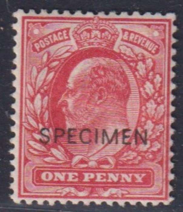 GREAT BRITAIN 1902 1d SPECIMEN OVERPRINT - SG 219s CV £250