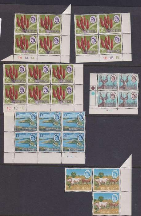 RHODESIA UM ODDMENTS TO 5/-