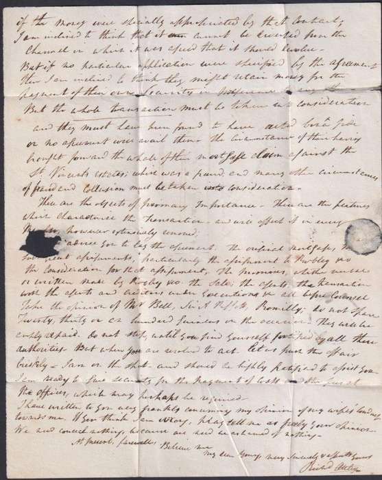GRANADA TO LONDON 1816 ENTIRE LETTER