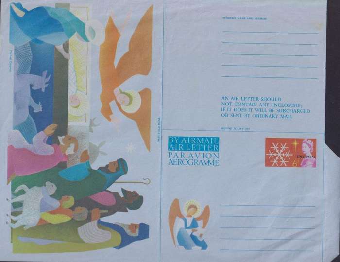 GREAT BRITAIN "SPECIMEN OVERPRINT" AIRLETTERS - UNUSUAL!