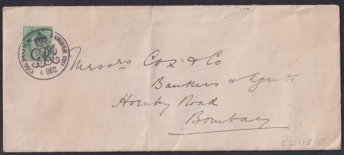 INDIA, CEYLON, S.NIGERIA QVIC & KEV11 POSTCARDS AND COVER