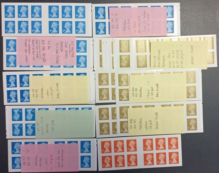 GREAT BRITAIN SPECIALISED COLLECTON OF 1st & 2nd CLASS BOOKLETS 2001-3 FACE £700
