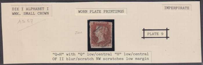 GREAT BRITAIN 1841 1d PLATE 9 SG 8 CV £180