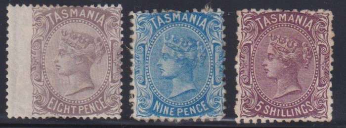 TASMANIA, AUSTRALIA LOVELY QVIC MINT LOT - HIGH CV!