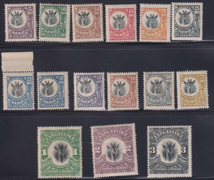 TANGANYIKA 1922-31 LOVELY MINT LOT