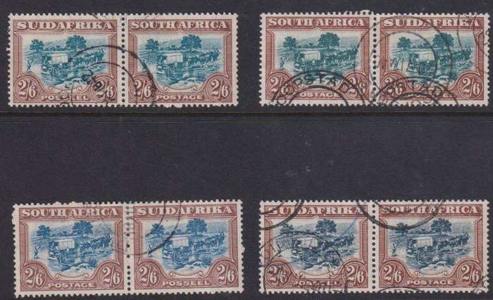 SA 1930-45 2/6 ROTO DEFINITIVES - A LOVELY USED LOT OF SHADES -HIGH CV