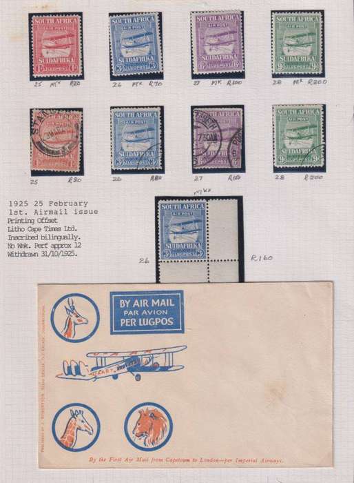 SA 1925 AIRMAILS - LOVELY LOT!