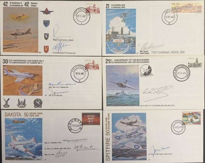 SA AIRFORCE SUPERB COLLECTION OF SIGNED COVERS