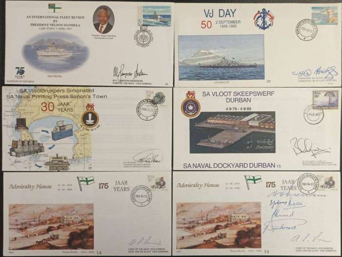 SA SIGNED NAVY COVERS - A LOVELY LOT!