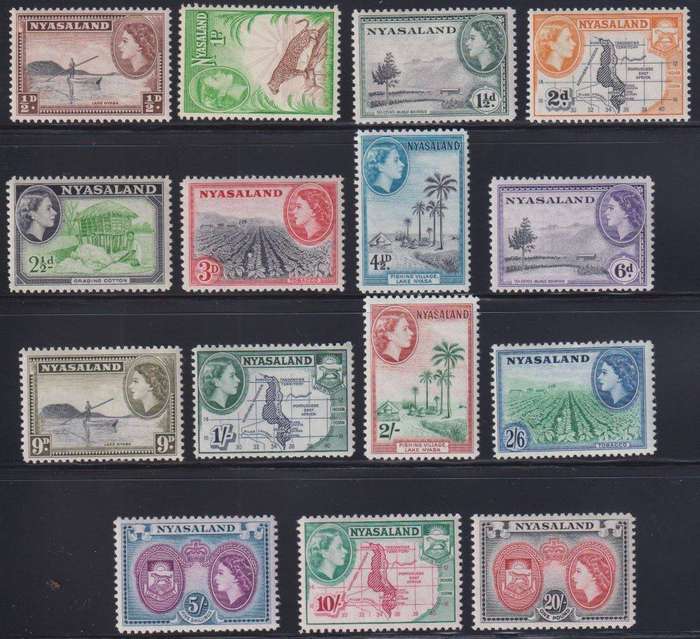 NYASALAND KGV1 & QE11  MINT/UM