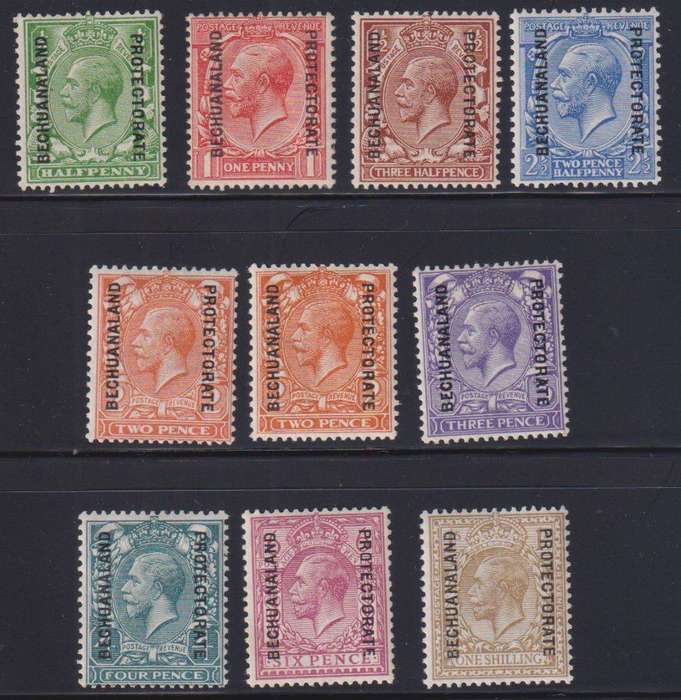 BECHUANALAND LOVELY KGV MINT - SACC 71-9 & 74a CV R1815