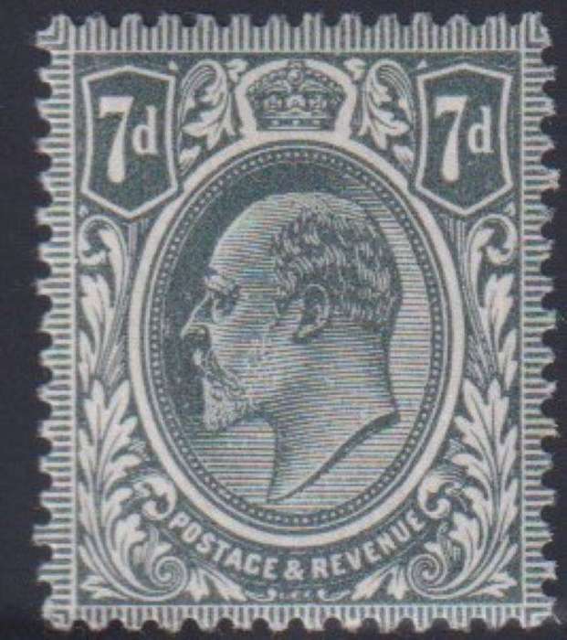 GREAT BRITAIN 1912 7d DEEP GREY BLACK SG 249a SUPERB MINT