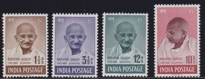 INDIA RARE 1948 GANDHI SET MINT CV £425