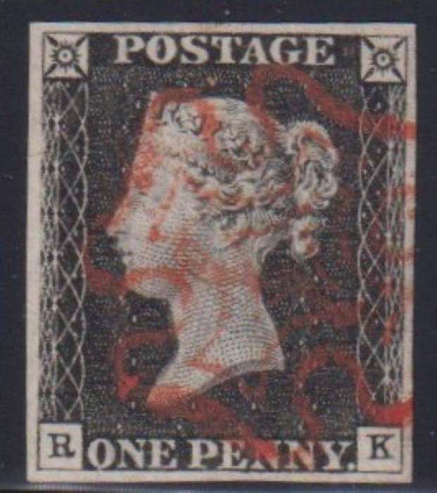 GREAT BRITAIN 1840 1d BLACK PLATE 3 SUPERB USED - LIGHT MALTESE CROSS