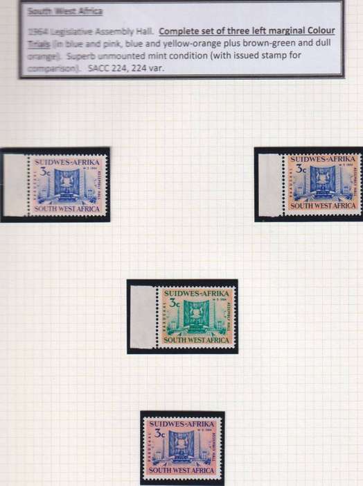 SWA 1964 LEG ASSEMBLY COLOUR TRIALS  SUPERB UNMOUNTED MINT CV R4200