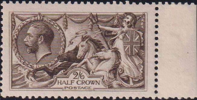 GREAT BRITAIN 1913 2/6 SEAHORSE FINE HINGED MINT