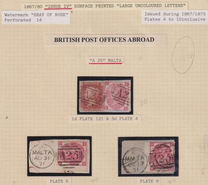 GREAT BRITAIN QVIC 1867-80 USED IN MALTA - A LOVELY LOT