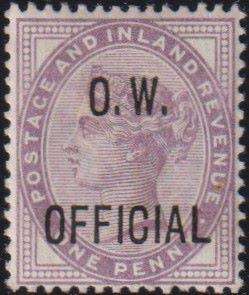 GREAT BRITAIN 1896 O.W. OFFICIAL 1d FINE MINT - SG O33 CV £500
