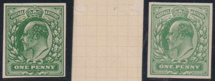 GREAT BRITAIN 1902 KEV11 COLOUR TRAIALS & PROOFS - SCARCE & VERY UNUSUAL
