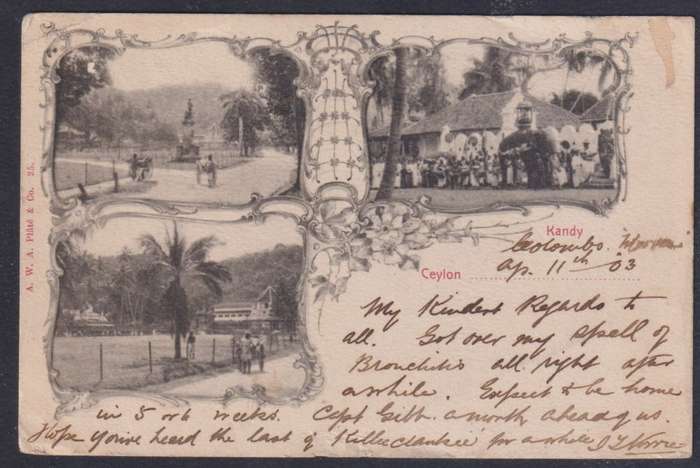 INDIA, CEYLON, S.NIGERIA QVIC & KEV11 POSTCARDS AND COVER