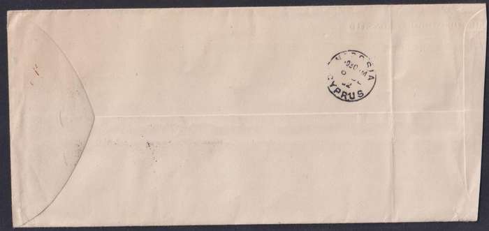 CYPRUS COMMERCIAL KGV1 COVER FAMAGUSTA TO LONDON