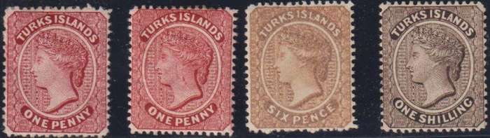 TURKS & CAICOS 1881-9 QVIC MINT CV £200
