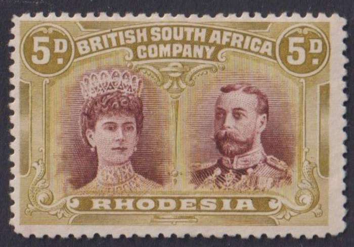 RHODESIA 1910 DOUBLE HEADS MINT - NICE LOT!