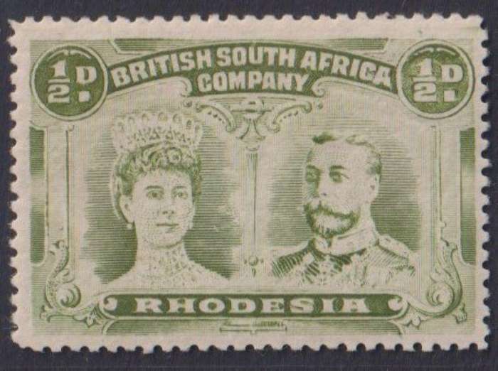 RHODESIA 1910 DOUBLE HEADS MINT - NICE LOT!