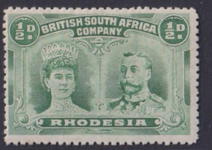 RHODESIA 1910 DOUBLE HEADS MINT - NICE LOT!