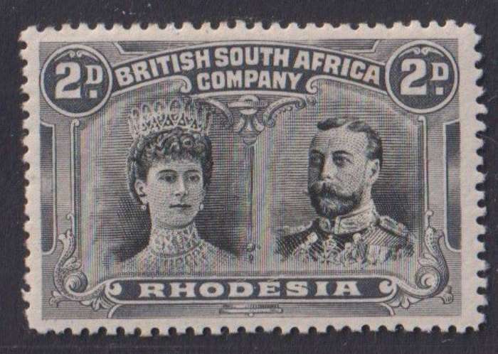RHODESIA 1910 2d DOUBLE HEADS FINE MINT SG 129/130 CV £185