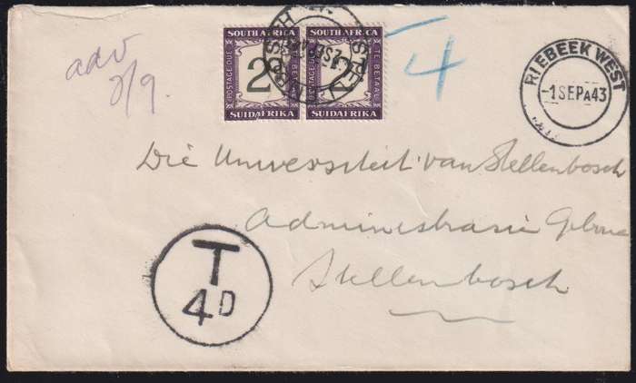 UNION POSTAGE DUES ON INCOMING COVERS/CARDS - SUPERB LOT