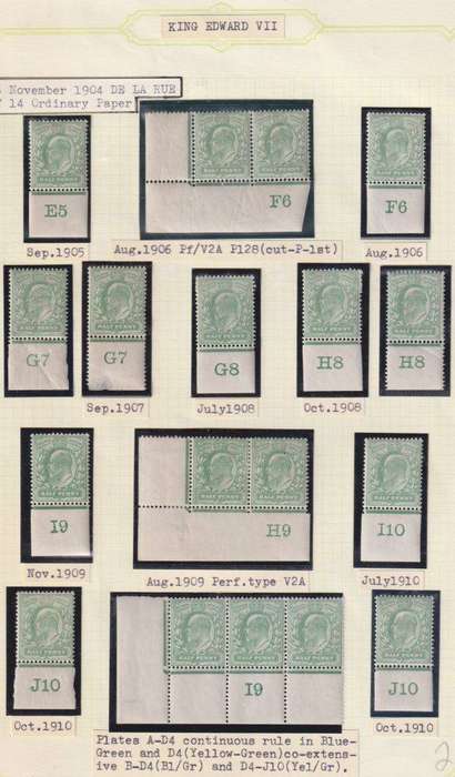 GREAT BRITAIN FANTASTIC COLLECTION OF KEV11 1/2d CONTROLS MINT/UM - HIGH CAT VALUE