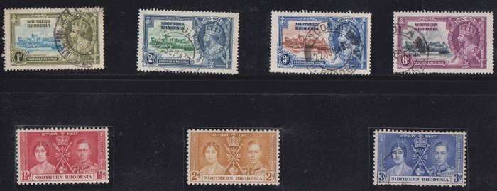 NORTHERN RHODESIA/R & N GREAT LOT MINT & USED