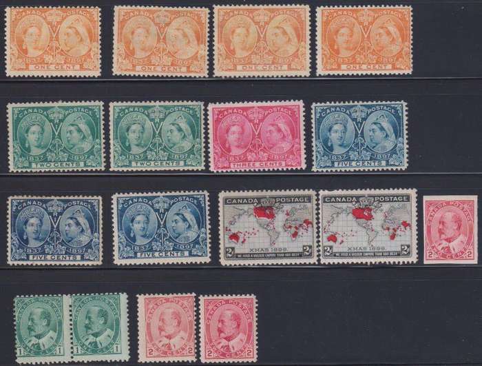 CANADA QVIC & KGV LOT MINT